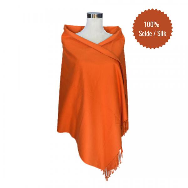 Seidenflanell Stola Orange